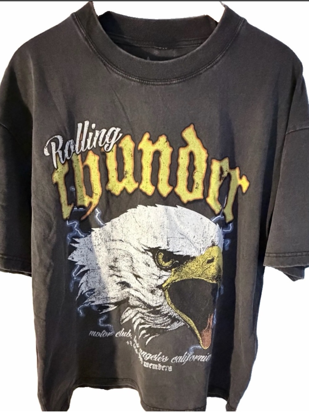 Alpha Collective pacsun Rolling Thunder Bald Eagle Graphic T-Shirt Size XL